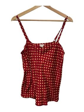 Vintage INSILK 100% Silk Red Polka Dot Camisole Tank M